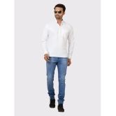 Maharaja - White Cotton Blend Mens Regular Kurta ( Pack of 1 ) - None