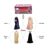 SH NASIMA - Home Storage Cloth Bags, Saree, Suits, Blouse, Blanket Organiser for Underbed, Almirah (Pack of 2)