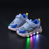 Dino Kids Shoes with Lights-Blue / 2.5-3years/23