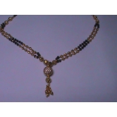 Gold Mangalsutra with Black Beads