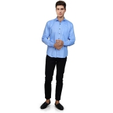 Supersquad Cotton Blend Regular Fit Full Sleeves Mens Formal Shirt - Light Blue ( Pack of 1 ) - None