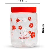 PearlPet - Red Plastic Spice Container ( Set of 6 ) - 1800 ml - Red