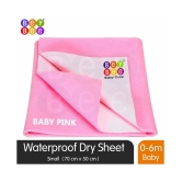 BeyBee Bed Protector Sheet (Small (50cm X 70cm), Pink) - Small - upto 80cm length