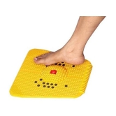 Horsefit  Manual Plastic Acupressure Foot Massager Plate with 24 Magnets for Stress Free, Blood Flow Controller, Pain Relief, Multicolor - Yellow