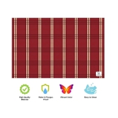 E-Retailer Set of 6 PVC Table Mats - Red