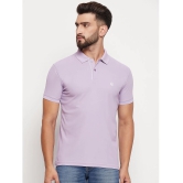 UNIBERRY Cotton Regular Fit Solid Half Sleeves Mens Polo T Shirt - Lavender ( Pack of 1 ) - None