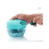 Fitgo MINI CHOPPER  01 Green Plastic Mannual Chopper 450 ml ( Pack of 1 ) - Green