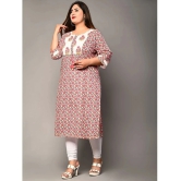 Swasti - Pink Cotton Womens Straight Kurti ( Pack of 1 ) - None