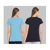 CHOZI - Multi Color Cotton Blend Regular Fit Women's T-Shirt ( Pack of 2 ) - None