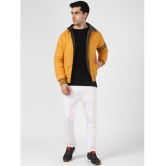 UrbanMark Men Mustard Regular Fit Quilted Bomber Jacket - None