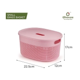 Oliveware - Plastic Pink Utility Container ( Set of 2 ) - Pink