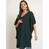 Curvydrobe Crepe Green Beach Dresses - - None