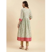 Rangita Women Sea Green Silk Embroidered Calf Length Anarkali Kurti - None