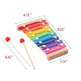 Wooden Xylophone Musical Toy 8 Note (Big Size)-Free Size
