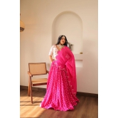 Raani Bandhej Banarasi Lehenga Set-XL