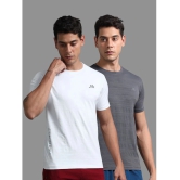 JILZ Polyester Regular Fit Printed Half Sleeves Mens T-Shirt - Multicolor ( Pack of 2 ) - None