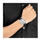 Septem Black Leather Analog Mens Watch