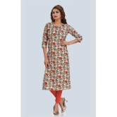 Meher Impex Cotton Printed Straight Womens Kurti - Multicoloured ( Pack of 1 ) - None