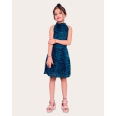 Girls Short/Mid Thigh Party Dress-purple / 9 - 10 Years