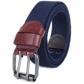 Zacharias - Blue Canvas Mens Casual Belt ( Pack of 1 ) - None