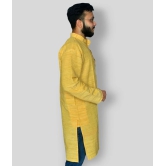 DESHBANDHU DBK - Yellow Cotton Blend Mens Regular Kurta ( Pack of 1 ) - None