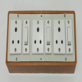 6A 3 Sockets (3 Pin Socket) & 3 Switch Extension Box with 6A Plug & 15m Wire