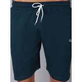 Rodamo  Men Teal Slim Fit Sports Shorts