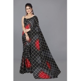 Sherine - Black Georgette Saree Without Blouse Piece ( Pack of 1 ) - Black