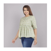 JC4U - Green Cotton Womens Peplum Top ( Pack of 1 ) - None