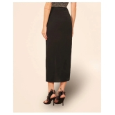 Addyvero Cotton Lycra Pencil Skirt - Black - 30