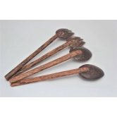 Coconut Shell Spoon & Fork (Set of 2) | Eco Friendly, Natural & Handmade-Brown