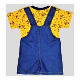 Wise Guys - Yellow & Blue Denim Baby Boy,Baby Girl Dungaree Sets ( Pack of 1 ) - None