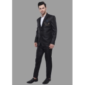 DKGF Fashion - Black Polyester Regular Fit Mens 2 Piece Suit ( Pack of 1 ) - None