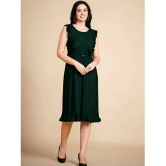 Glomee - Green Polyester Womens Fit & Flare Dress ( Pack of 1 ) - None