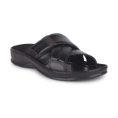 Liberty Black Mens Leather Slipper - None