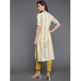 Antaran Cotton Striped Straight Womens Kurti - White ( Pack of 1 ) - None