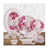 Homepro Fountain Wand White & Pink Melamine 32 Pcs Dinner Set - Multicolor