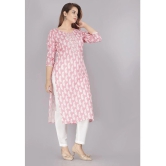 JC4U - Pink Cotton Womens Straight Kurti ( Pack of 1 ) - None