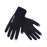 Zacharias Unisex Black Woolen Gloves For Winter - Black