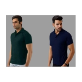 SKYRISE - Multicolor Cotton Blend Slim Fit Men's Polo T Shirt ( Pack of 2 ) - None