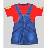 Wise Guys - Red & Blue Denim Baby Boy,Baby Girl Dungaree Sets ( Pack of 1 ) - None