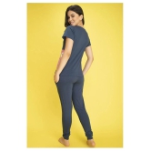 Clovia Cotton Nightsuit Sets - Blue Pack of 2 - L