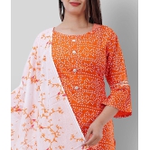 Lee Moda - Orange Straight Rayon Women's Stitched Salwar Suit ( Pack of 1 ) - M