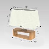 Rectangle Table Lamp - Yarrow Lamp Shade