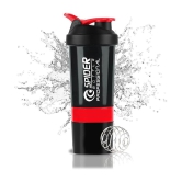 Plastic Red 500 mL Shaker ( Pack of 1 ) - Red