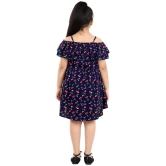 Naughty Ninos - Navy Cotton Girl's Asymmetric Dress ( Pack of 1 ) - None