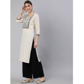 Antaran - Off White Cotton Womens Straight Kurti ( Pack of 1 ) - None