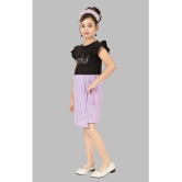 STYLOKIDS Purple Crepe Girls Fit And Flare Dress ( Pack of 1 ) - None