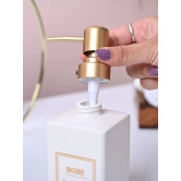 Luxe White & Gold Ceramic Soap Dispenser