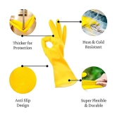 dust n shine - Yellow Cleaning Glove For Kitchen Cleaning